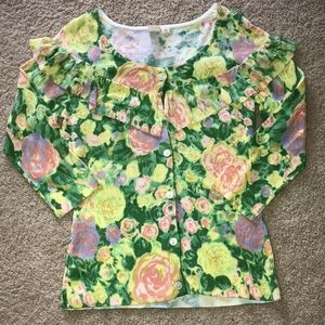 NEVER WORN Anthropologie floral cardigan, small